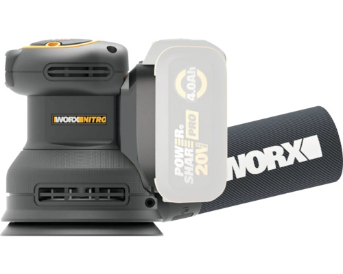 Șlefuitor electric cu excentric fără acumulator Worx WX823.9 Nitro Ø125 mm motor brushless Șlefuitor orbital cu acumulator Worx Nitro cu sac de praf