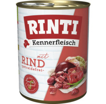 Rinti Kennerfleisch cu carne de vită, hrană umedă fără cereale pentru câini la conservă