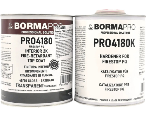 Borma Pro PRO4180 și PRO4180K lac și întăritor pentru protecție împotriva incendiilor