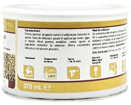 Cutie de lac D''Oro cu un conținut de 375 ml