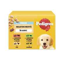 Pedigree Junior selecție mixtă în aspic pentru câini tineri
