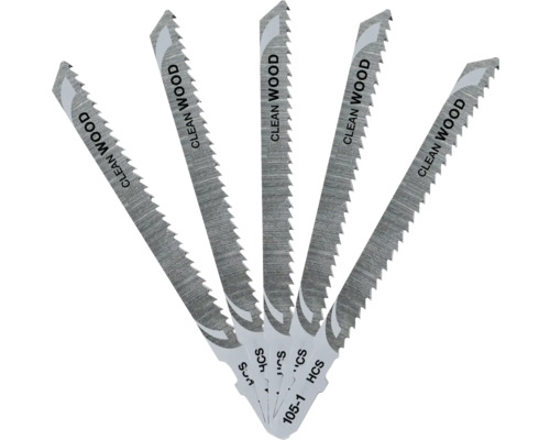 Cinci lame de ferăstrău vertical pentru tăieturi curate în lemn