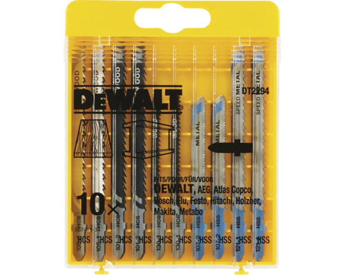 Set pânze de ferăstrău vertical DeWalt, 10 bucăți, pentru lemn și metal
