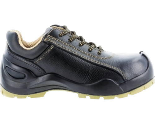 Pantof de siguranță negru cu șireturi.