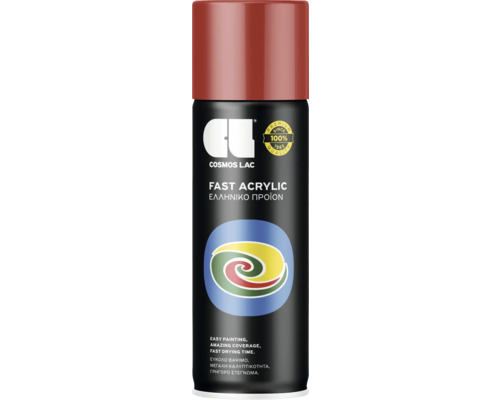Vopsea spray Cosmos Lac Fast Acrylic RAL 3000 roșu foc 400 ml Spray Cosmos Lac