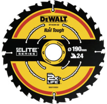 Disc de ferăstrău DeWalt cu diametrul de 190 milimetri și 24 de dinți