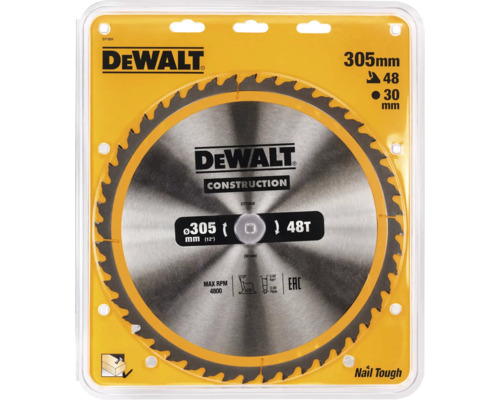 Pânză de ferăstrău circular DeWalt, diametru 305 milimetri, 48 de dinți