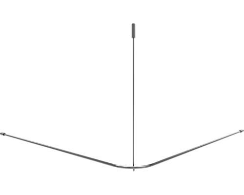 Bară perdea duș Burschberg L-Form 100x100 cm Bară de perdea de duș pentru montare în colț