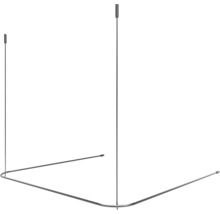 Bară de perdea de duș de colț