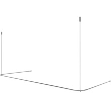 Bară de duș de colț pentru montare în băi