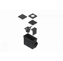 Scurgere individuală cu diferite accesorii și piese pentru drenajul grădinii