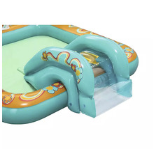 Piscină gonflabilă pentru copii cu tobogan pentru grădină.