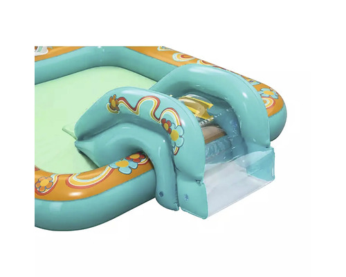 Piscină gonflabilă pentru copii cu tobogan pentru grădină.