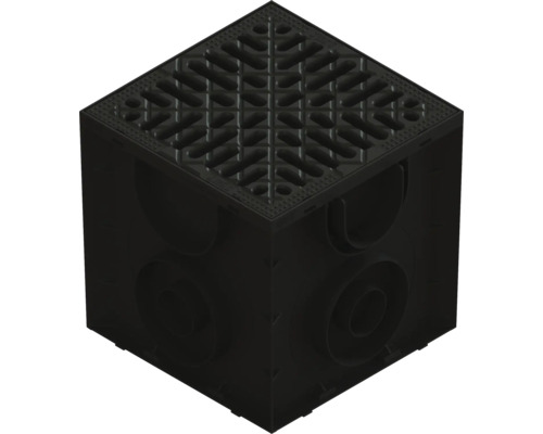 Kit cămin VODALAND Easy polipropilenă gri 250x250 mm A 15 trafic pietonal Element superior cu capac pentru o gură de scurgere