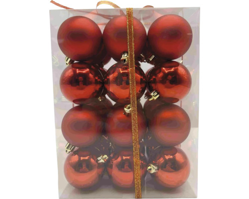 Cutie cu douăsprezece globuri roșii de Crăciun