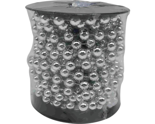 Ghirlandă mărgele pentru brad Lafiora 6 m argintiu Ghirlandă cu bile argintii în pachet