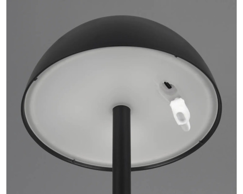 Vizualizare detaliată a unei lămpi de masă ciupercă cu bec LED