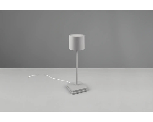 Lampă de masă din metal cu abajur cilindric