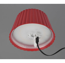 Lampa suspendată roșie cu abajur și cablu