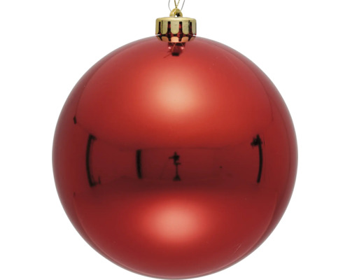Glob Crăciun Lafiora plastic Ø 20 cm roșu lucios Glob de Crăciun roșu cu agățătoare
