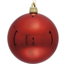 Glob de Crăciun roșu cu agățătoare aurie