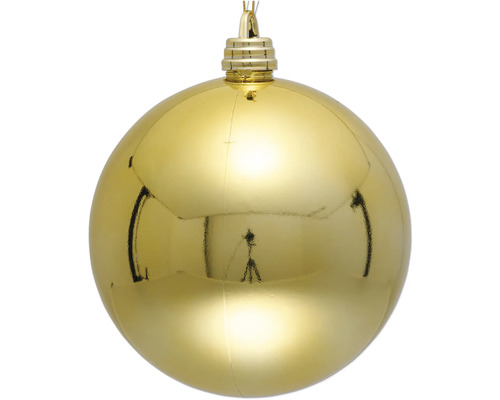 Glob Crăciun Lafiora plastic Ø 30 cm auriu lucios Glob de Crăciun auriu de agățat