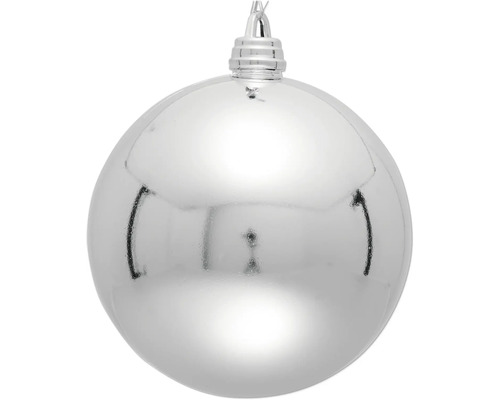 Glob Crăciun Lafiora plastic Ø 30 cm argintiu lucios Glob de pom de Crăciun din plastic