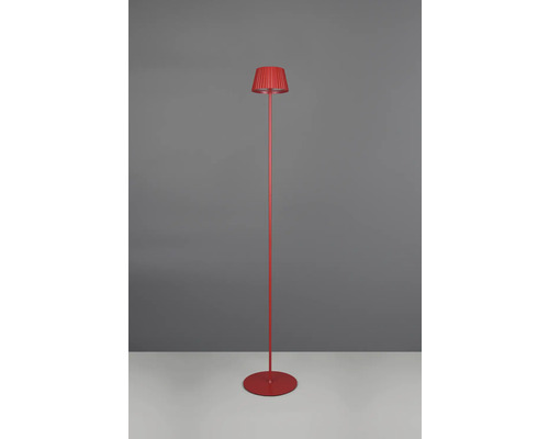 Lampă de podea roșie cu abajur plisat pentru interior