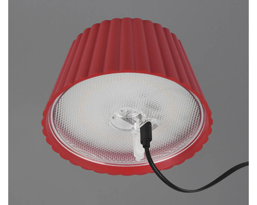 Lampa suspendată cu LED roșie cu abajur și cablu