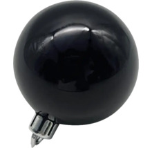 Glob de Crăciun negru cu agățătoare argintie