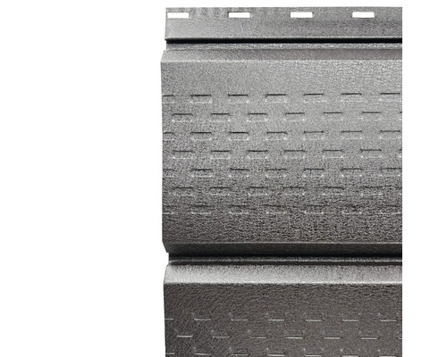 Detaliu placare fațadă din plastic.