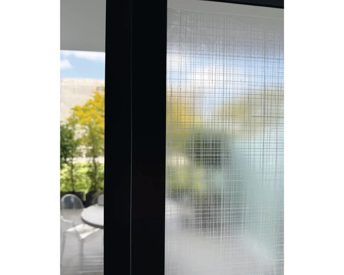 Folie decorativă cu model grilaj pe sticlă