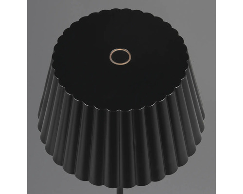 Abajur negru cu design ondulat