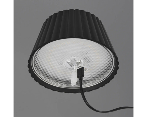 Lumină suspendată neagră cu abajur și cablu de alimentare