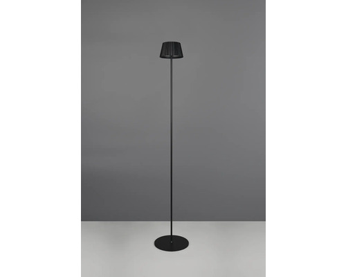 Lampă de podea cu abajur plisat pe picior rotund