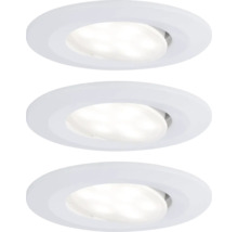 Trei spoturi încastrate cu LED, rotunde, albe, pentru interior