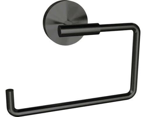 Suport hârtie igienică fără apărătoare REIKA SAKU gun metal Suport hârtie igienică pentru montare pe perete