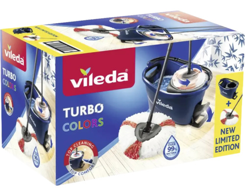 Vileda Turbo Colors Set mop cu găleată și storcător