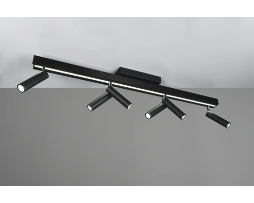 Lumină de tavan LED neagră cu mai multe spoturi