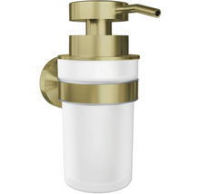 Dispenser de săpun de perete din metal și sticlă