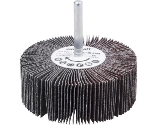Perie abrazivă Wolfcraft Ø80mm x 30mm, granulație 60