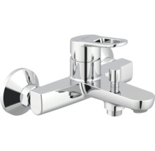 Baterie de baie aparentă din metal cu un singur mixer cu manetă