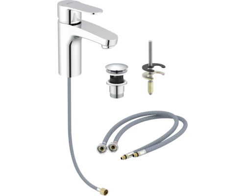 Baterie chiuvetă cu set de scurgere și furtunuri de conectare