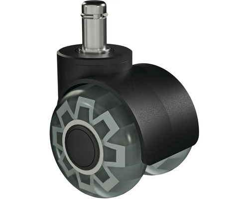 Roată scaun de birou cu roată transparentă și suport negru