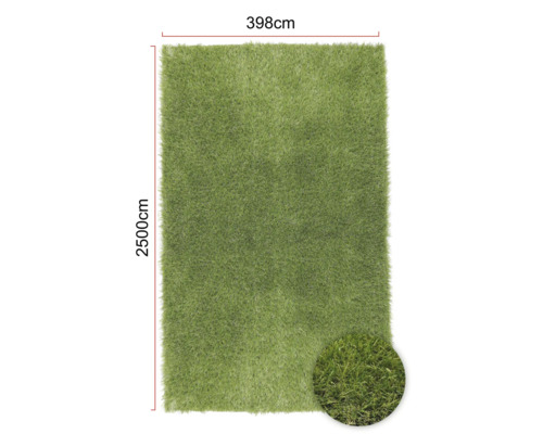 Covor verde cu dimensiunea de 398 pe 2500 de centimetri