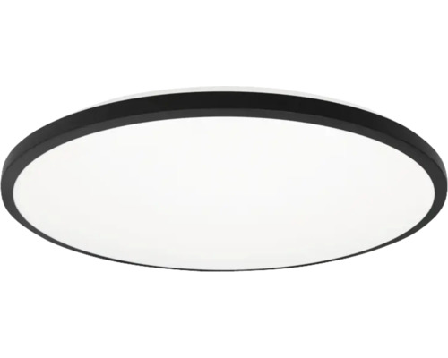 Aplică tavan cu LED integrat Onyx 18W 1800 lumeni, protecție la umiditate IP44, negru Lumină de plafon rotundă cu margine neagră