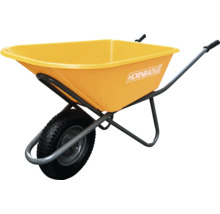 Roabă galbenă cu logo-ul Hornbach