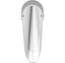 Baterie monocomandă pentru lavoar cu marcaj pentru apă rece și caldă