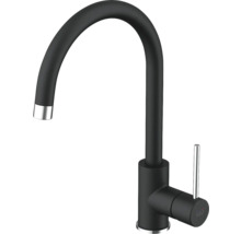 Baterie de bucătărie neagră cu gât înalt