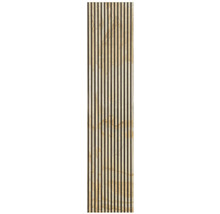 Panou decorativ cu aspect de lamele din lemn și model de piatră